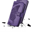 Cu clapetă pentru Motorola Edge 60 / 60 Fusion, Butterfly, violet