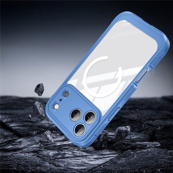 Carcasă rezistentă la șocuri cu sticlă, pentru MagSafe pentru iPhone 17 Pro Max