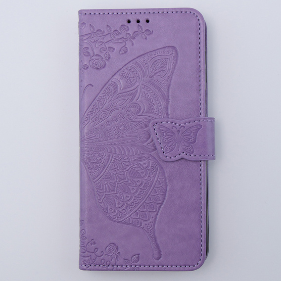 Cu clapetă pentru Motorola Moto G54 5G, Butterfly, violet