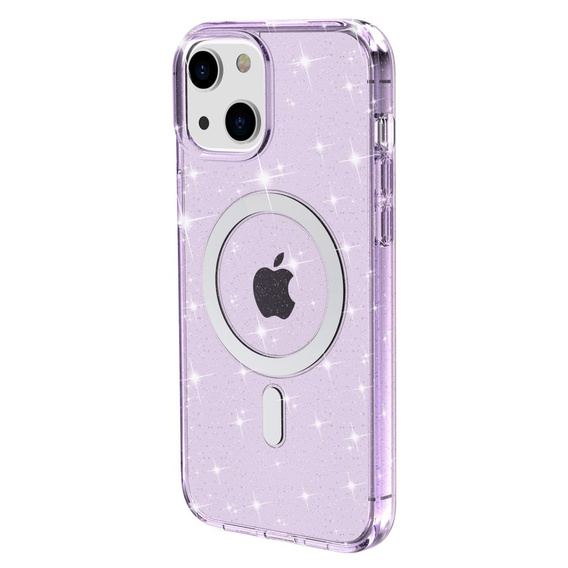 Huse pentru iPhone 14, Dropproof MagSafe Glitter, violet