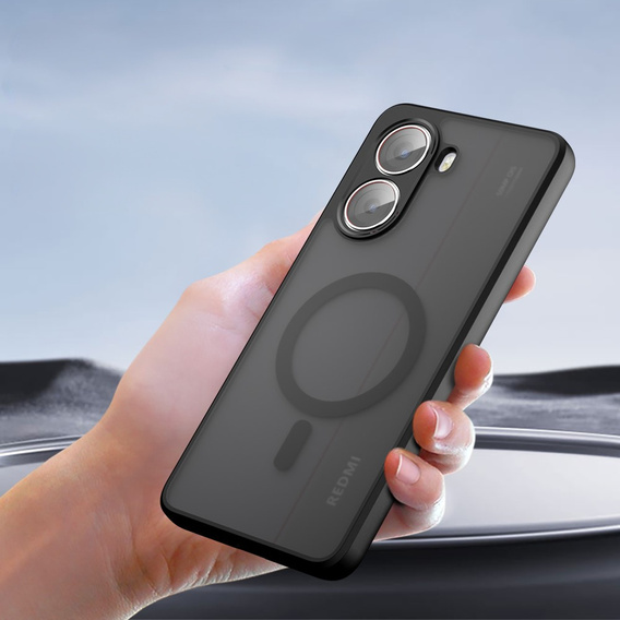 Husă pentru Xiaomi Poco X7 Pro 5G, pentru MagSafe, ERBORD Matt Case, negru