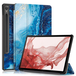 Huse pentru Samsung Galaxy Tab S9, Smartcase Hybrid Pen Slot, sea wave