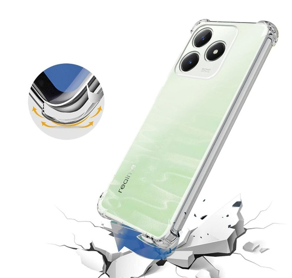 Huse pentru Realme C63, Dropproof, transparentă