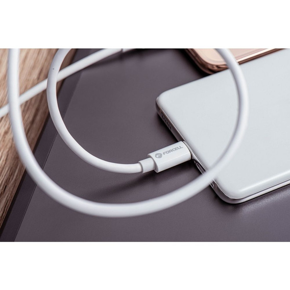 Cablu Forcell F-Energy USB-C la USB-C pentru încărcare rapidă QC4.0 PD 5A 100W 2 m