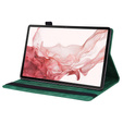 Husă pentru Samsung Galaxy Tab S10 FE+ Plus, Classic, cu spațiu pentru stylus, verde