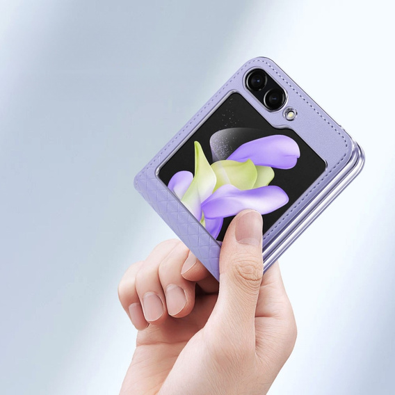 Husă Dux Ducis pentru Samsung Galaxy Z Flip5 5G, Bril, violet