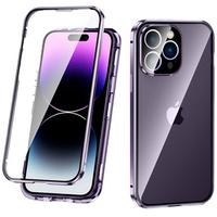 Husa pentru iPhone 14 Pro Max, Magnetic Dual Glass, violet