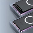 Carcasă de protecție pentru camera foto pentru Samsung Galaxy S23 Plus, CamShield MagSafe, transparent / violet