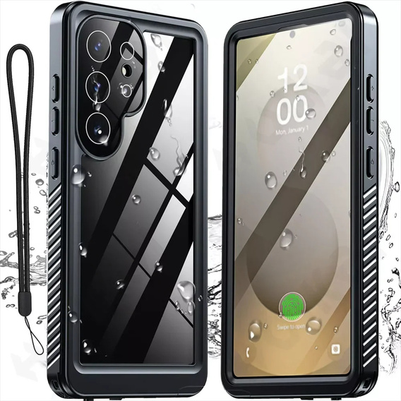 Husă impermeabilă IP68 pentru Samsung Galaxy S25 Ultra, negru
