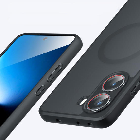 Husă pentru Xiaomi Poco X7 Pro 5G, pentru MagSafe, ERBORD Matt Case, negru
