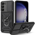 Husă blindată pentru Samsung Galaxy S23, CamShield Slide, negru