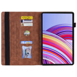 Husă pentru Xiaomi Redmi Pad Pro / Xiaomi Poco Pad, Classic, cu spațiu pentru stylus, maro