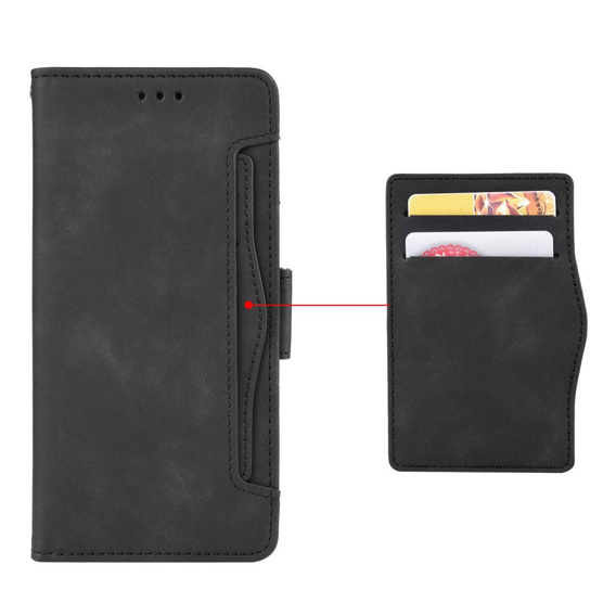 Cu clapetă pentru Infinix Hot 50 4G, Card Slot, negru