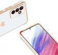 Husă pentru Samsung Galaxy A15 4G / 5G, Electro heart, alb + Sticlă ceramică Full Glue