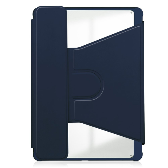 Husă pentru tastatură pentru iPad Pro 11" 2024 (5 gen.), Rotary 360° Leather, albastru închis