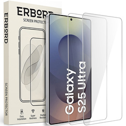 2x sticlă călită ERBORD 9H Hard Glass pe ecran pentru Samsung Galaxy S25 Ultra