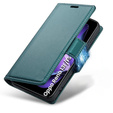 Husă pentru Oppo Reno 13F / Oppo Reno 13FS, ERBORD Glossy Litchi, portofel cu clapetă, verde