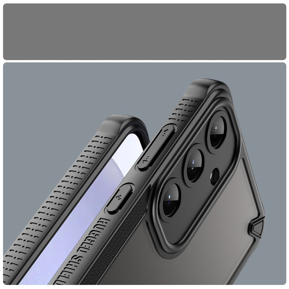 Husă pentru Samsung Galaxy S25+ Plus, Armor Frosted Case, negru