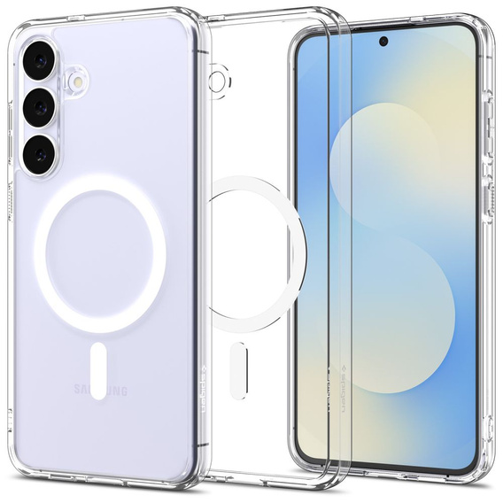Carcasă Spigen Ultra Hybrid MagSafe pentru Samsung Galaxy S25 Ultra, transparentă / albă