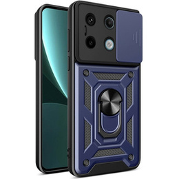 Husă blindată pentru Xiaomi Redmi Note 13 Pro 5G, CamShield Slide, albastru