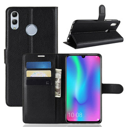 Cu clapetă pentru Huawei P Smart 2019, Split Leather Wallet, negru