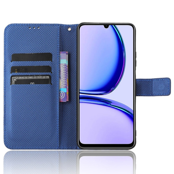 Cu clapetă pentru Realme Note 50, Wallet Smart Magnet, albastru