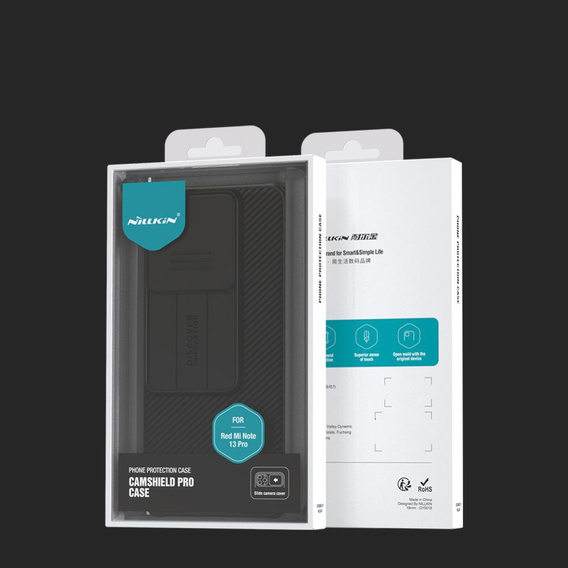 Carcasă blindată Nillkin pentru Xiaomi Redmi Note 13 Pro 5G / Poco X6 5G, CamShield Pro, negru