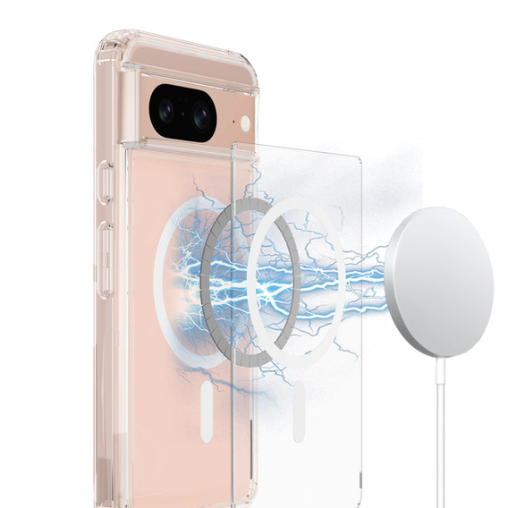 Husă pentru Google Pixel 8, Fusion Hybrid Case, pentru MagSafe, transparentă