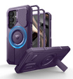 Husă blindată pentru Samsung Galaxy S25, Dexnor CamProtect MagSafe, violet (Două rame)