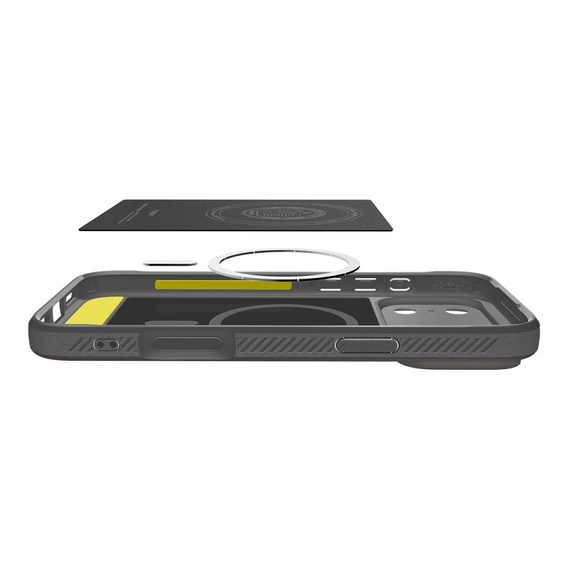 Carcasă Spigen Rugged Armor MagSafe pentru iPhone 17 Pro Max, gri