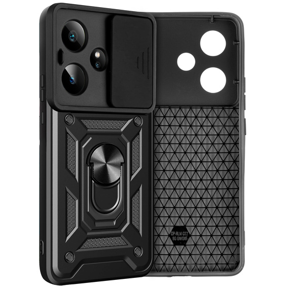 Husă blindată pentru Realme GT 7 / 7T, CamShield Slide, negru