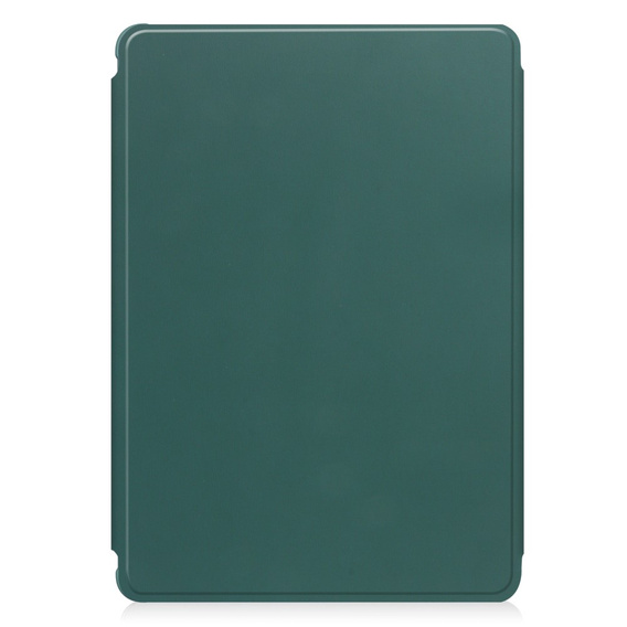 Husă pentru tastatură pentru Samsung Galaxy Tab A9+, Rotary 360° Leather, verde închis
