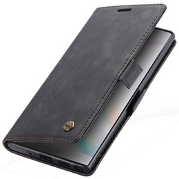 Husa CASEME pentru Samsung Galaxy Note 10 Plus/5G, Leather Wallet Case, negru