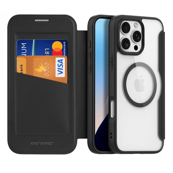 Dux Ducis Huse pentru iPhone 16 Pro, Skin X Pro, MagSafe, negru