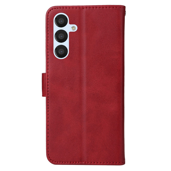 Cu clapetă pentru Samsung Galaxy A54 5G, Leather Wallet, roșu