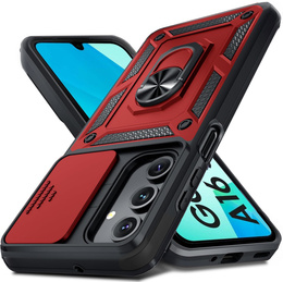 Husă blindată pentru Samsung Galaxy A16, CamShield Slide, roșu