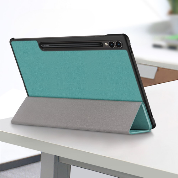 Husă pentru Samsung Galaxy Tab S9 Plus, Smartcase cu spațiu pentru stylus, verde