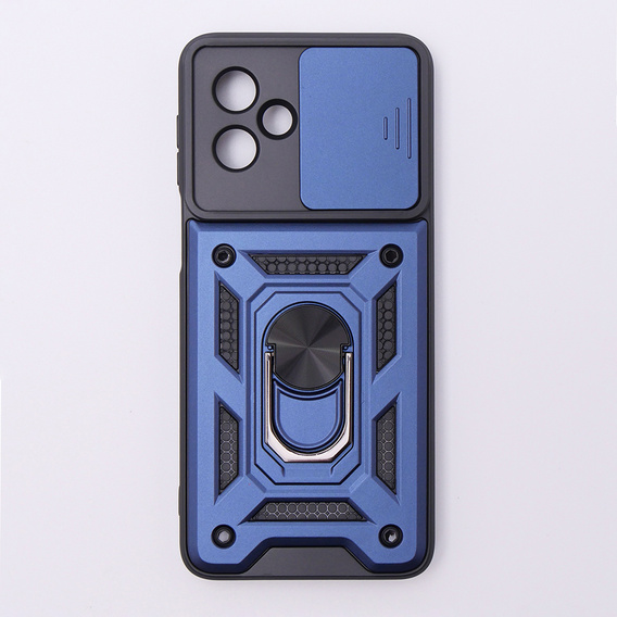 Husă blindată pentru Motorola Moto G54 5G, CamShield Slide, albastru
