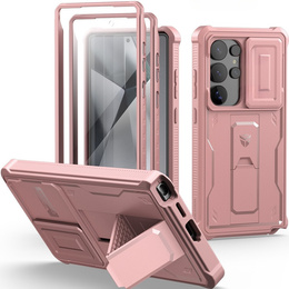Husă blindată pentru Samsung Galaxy S25 Ultra, Dexnor Full Body (Two Frames), roz