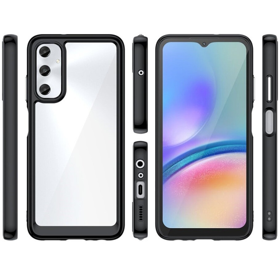 Huse pentru Samsung Galaxy A05s 4G, Fusion Hybrid, transparent / negru