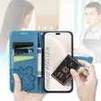 Cu clapetă pentru Honor 400 Lite, Butterfly, albastru