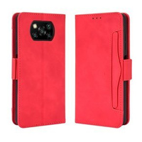 Cu clapetă pentru Xiaomi Poco X3 NFC / Poco X3 Pro, Card Slot, roșu