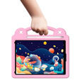 Husă pentru copii pentru iPad 10.2" 2021/2020/2019 (9/8/7 gen.) / Air 10.5" 2019 (3 gen.), Cute Patterns, cu suport, roz