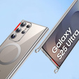 Husă pentru Samsung Galaxy S25 Ultra, Electro MagSafe, de argint + Lanyard