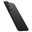 Carcasa Spigen pentru Samsung Galaxy S25 Edge, Liquid Air, negru + 9H Tempered Glass