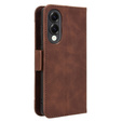 Cu clapetă pentru Samsung Galaxy S25 Edge, Card Slot, maro