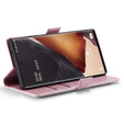 Carcasă flip CASEME pentru Samsung Galaxy Note 20 Ultra, Waxy Textured, roz