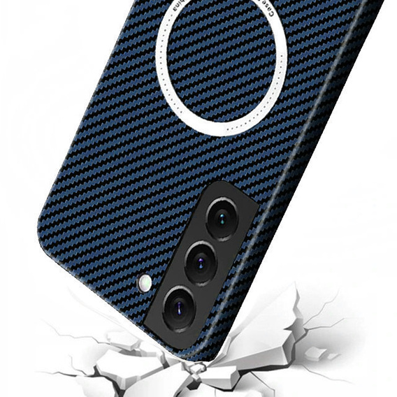 Huse pentru Samsung Galaxy S23 Plus, Magsafe Slim Carbon, albastru