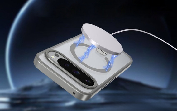Husă Fusion Hybrid pentru Google Pixel 10 Pro XL, pentru MagSafe, cu suport, gri