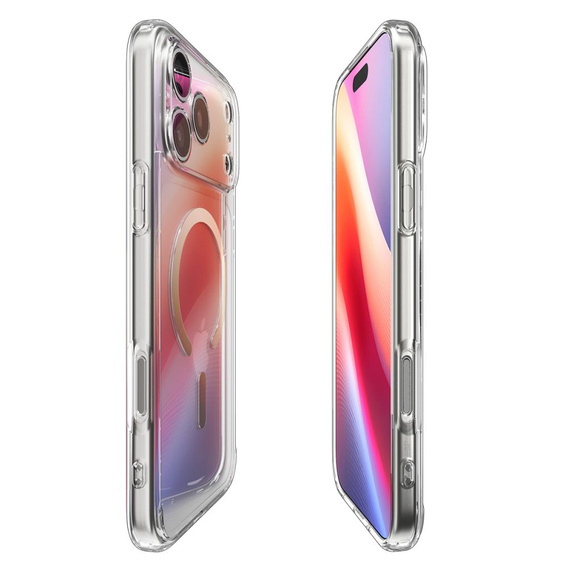 Carcasă Spigen pentru iPhone 17 Pro Max, Ultra Hybrid MagSafe, transparentă / aurie
